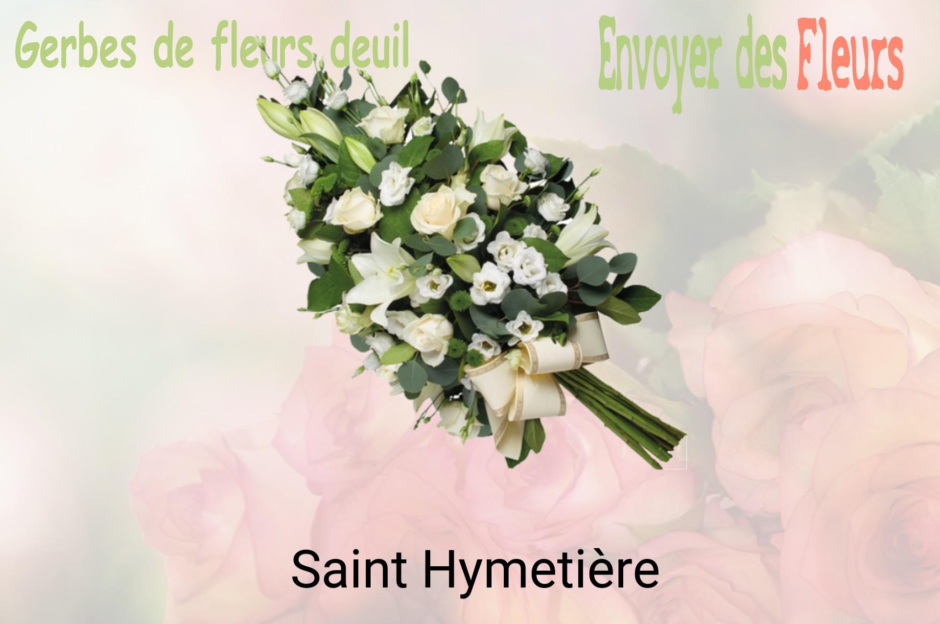 Gerbe de fleurs de deuil livrée à Saint-Hymetière